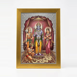 Ram Darbar photo frame A4 21 x 30 cm in a gold acrylic frame with clear shatterproof front - Divine Sansar