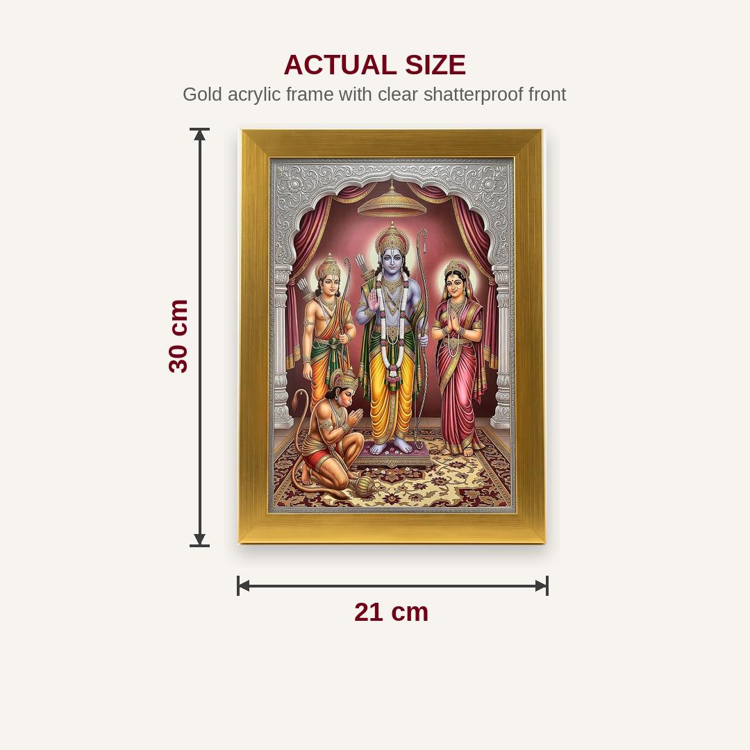 Ram Darbar photo frame A4 size chart 21 x 30 cm dimensions - Divine Sansar