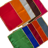 Divine Sansar-satin clothes of different colours with a white background