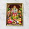 Satyanarayan photo frame A4 21 x 30 cm wooden golden frame with clear shatterproof front - Divine Sansar