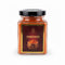 Hanuman Sindoor 100gm glass jar with black lid and maroon label - Divine Sansar