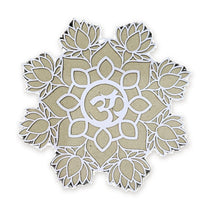White Bramham Mandala MDF rangoli board 12 or 16 inch - Divine Sansar
