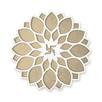 White MDF rangoli board Design B Swastik Samvatsar 16 inch - Divine Sansar
