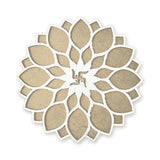 White MDF rangoli board Design B Swastik Samvatsar 16 inch - Divine Sansar