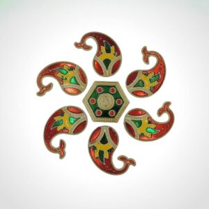 Divine Sansar Acrylic Rangoli Floor Decorations. Traditional Festive Home decoration (Design 1)