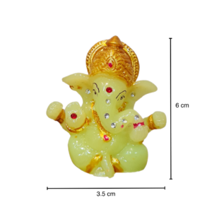 Glow-in-the-Dark Ganesh Murti - 6cm x 3.5cm | Divine Radiance Statue