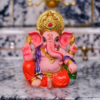 Resin Ganesha Murti Idol Statue Sculpture - 9cm Bodycolour with Multicolour Decoration | Divine Home Decor