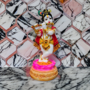 Resin Krishna Kishan Murti Idol Statue Sculpture - 15cm Multicolour | Spiritual Decor
