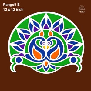 Design E | MDF Rangoli Board 12x12 inch