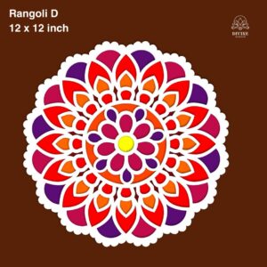 Design D | MDF Rangoli Board 12x12 inch