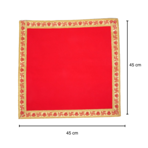 Red Velvet Pooja Aasan Cloth (Set of 2)