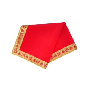 Red Velvet Pooja Aasan Cloth (Set of 2)