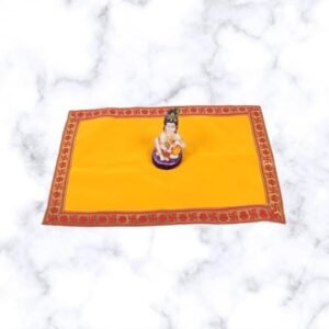 The Divine Sansar Plain Yellow Velvet Pooja Aasan Cloth offers a soft, luxurious base for your sacred rituals. Crafted from premium velvet, its vibrant yellow color symbolizes purity and positivity. Perfect for enhancing the spiritual ambiance of your puja space. Ideal for daily prayers or special ceremonies.